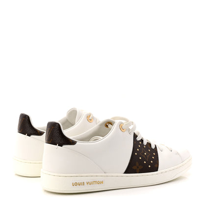 Louis Vuitton Calfskin Monogram Stud Front Row Sneaker 39 White 4 of 11