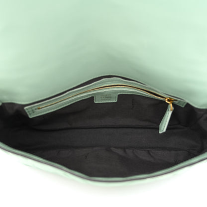Fendi Nappa FF 1974 Embossed Baguette Menta 5 of 10
