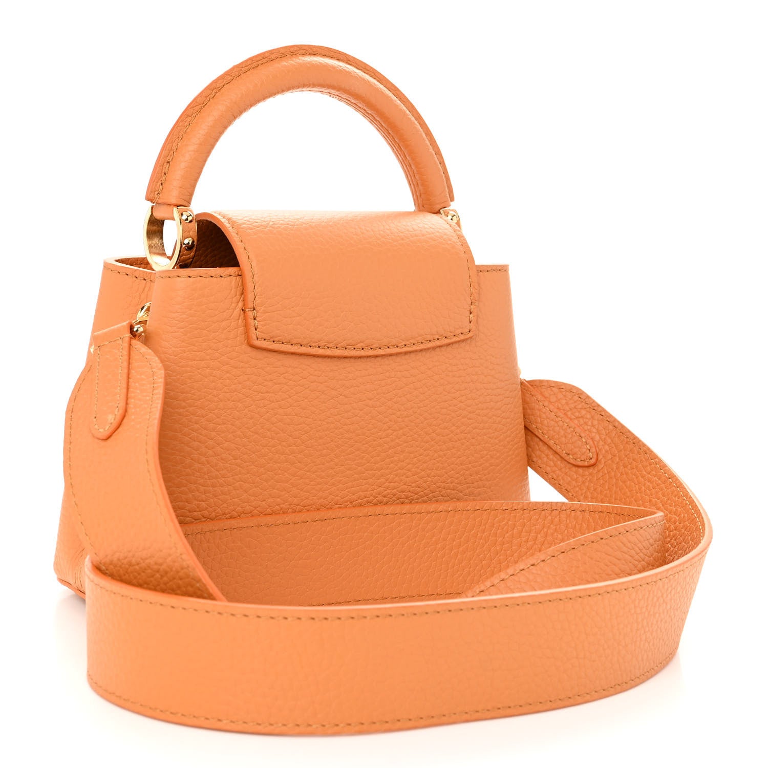 Louis Vuitton Taurillon Mini Capucines Safran Imperial 3 of 10