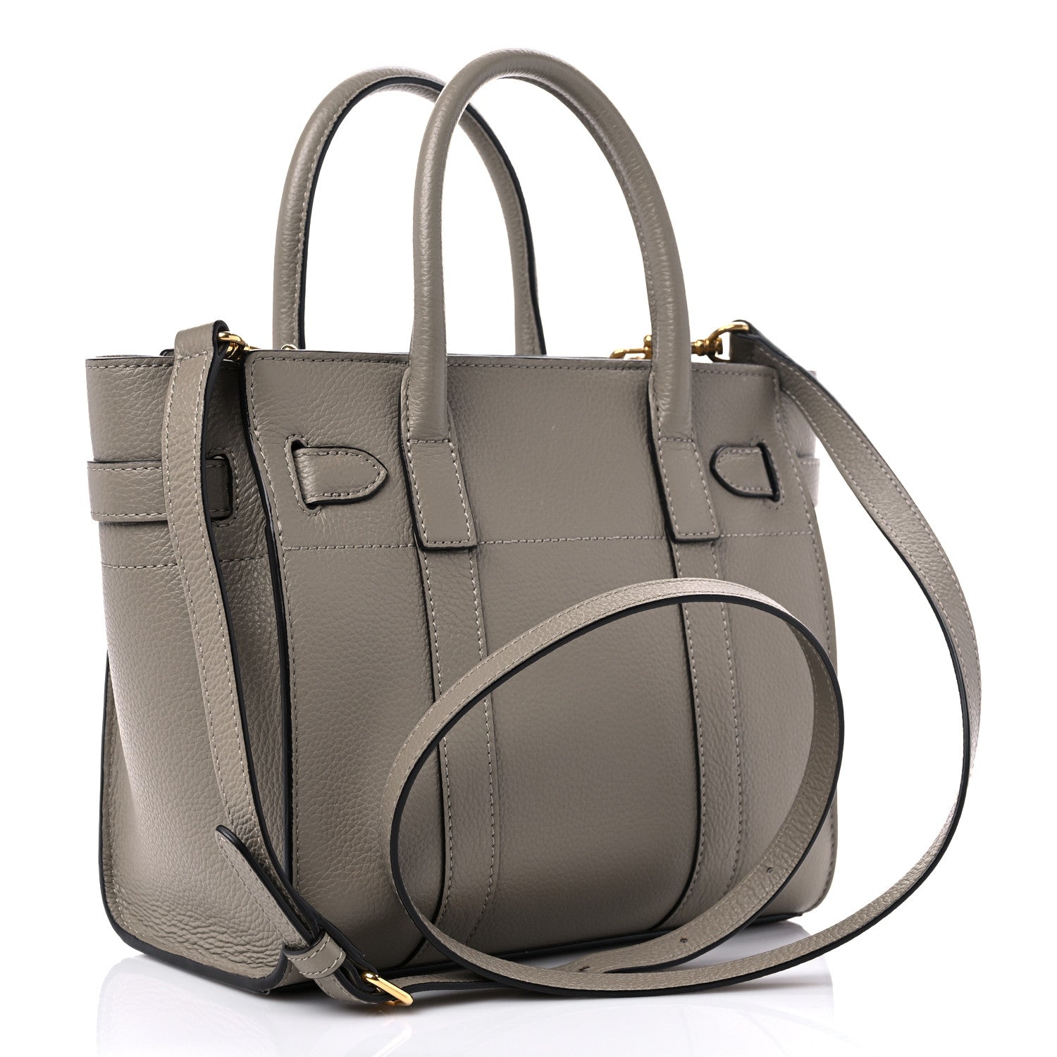 Mulberry Small Classic Grain Mini Zipped Bayswater Solid Grey 2 of 10