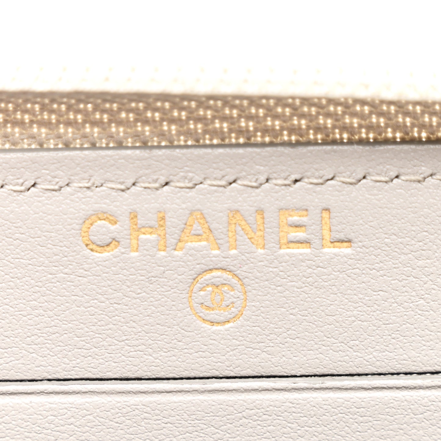 Caviar Quilted Boy Small Zip Around Wallet Grey