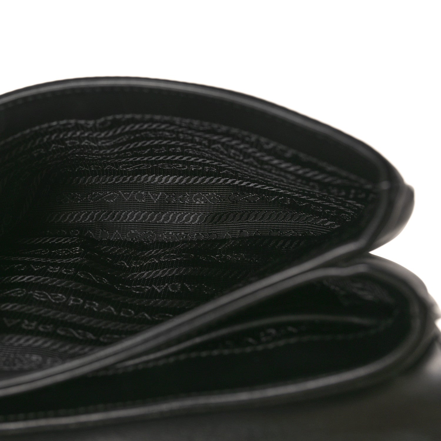 Prada Saffiano Tessuto Nylon Chain Shoulder Bag Black 5 of 9
