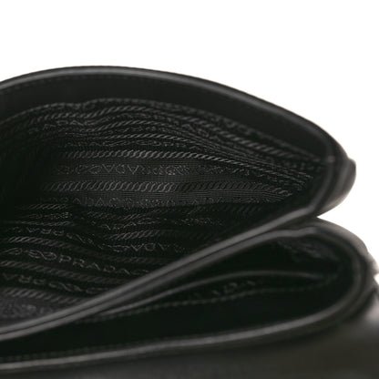 Prada Saffiano Tessuto Nylon Chain Shoulder Bag Black 5 of 9