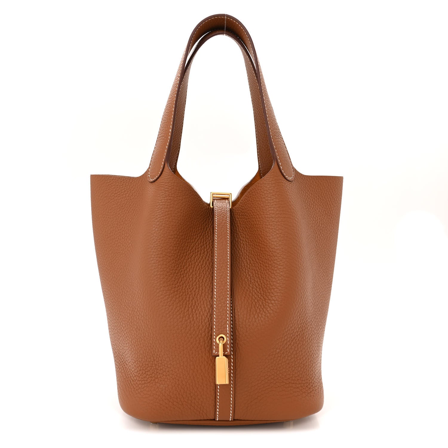 Hermes Taurillon Clemence Picotin Lock 22 MM Gold 1 of 10
