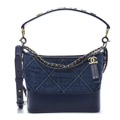 Chanel Denim Calfskin Small Gabrielle Hobo Blue 1 of 12