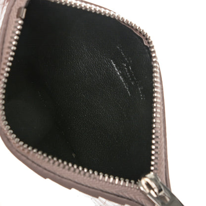 Saint Laurent Calfskin Crocodile Embossed 5 Fragments Zip Pouch Card Holder Rose Antic 6 of 6