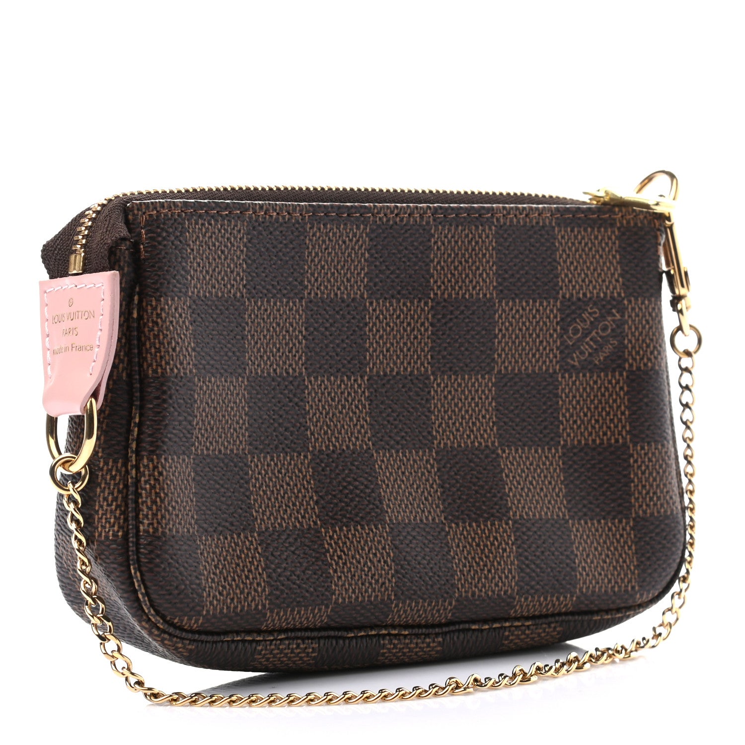 Louis Vuitton Damier Ebene 2020 Christmas Animation Big Wheel Mini Pochette Accessories Rose Ballerine 4 of 8