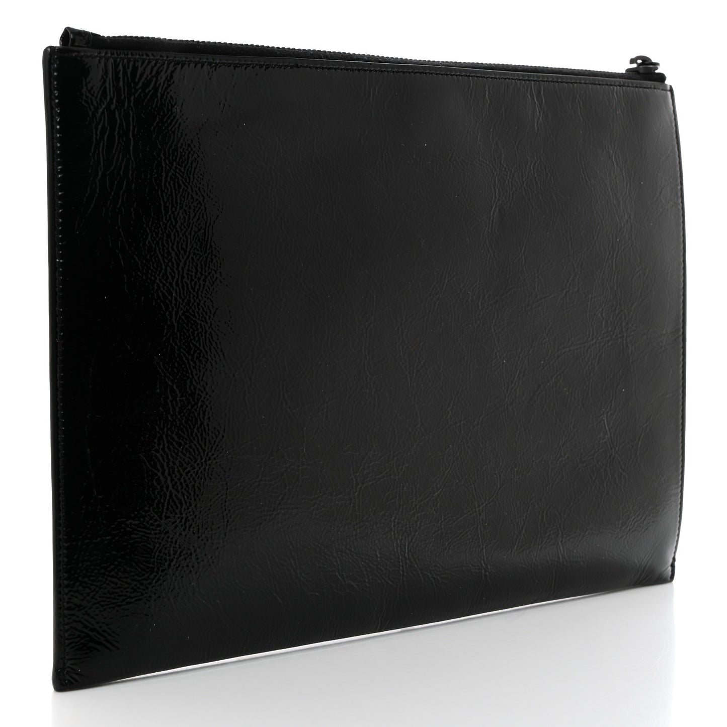 Texturized Patent Monogram iPad Case Black