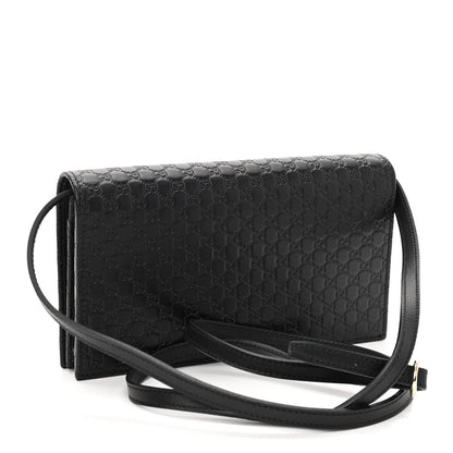 Gucci Microguccissima Crossbody Wallet Black 2 of 9