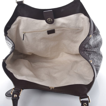 Gucci Guccissima Signature Large Sukey Tote Chocolate 5 of 9