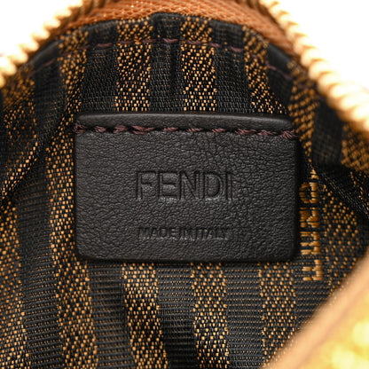 Fendi Laminated Craquele Lambskin Nano Fendigraphy Hobo Charm Gold 6 of 10