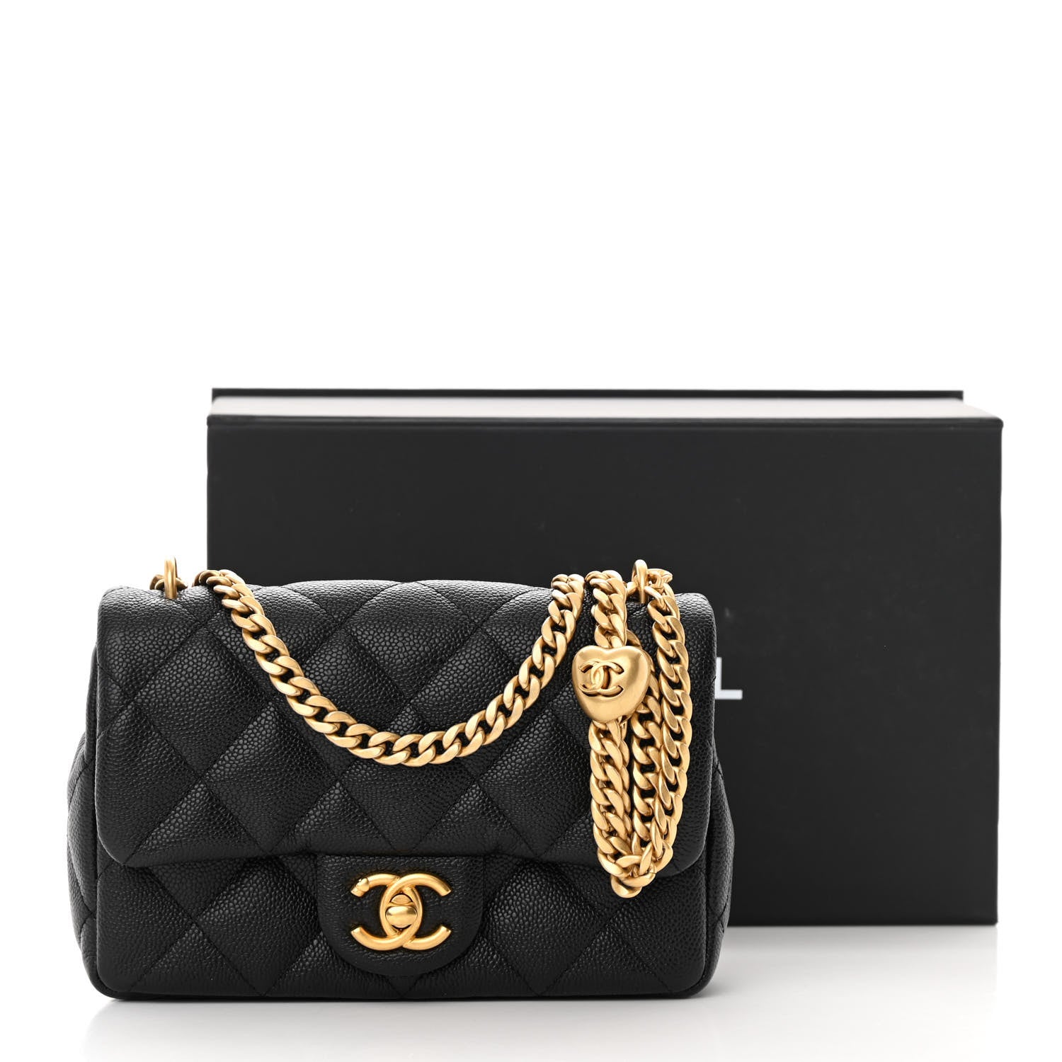 Chanel Caviar Quilted Mini Sweetheart Rectangular Flap Black 11 of 11