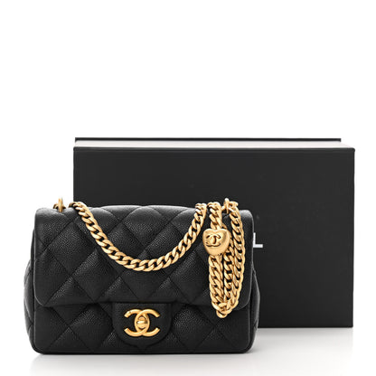 Chanel Caviar Quilted Mini Sweetheart Rectangular Flap Black 11 of 11