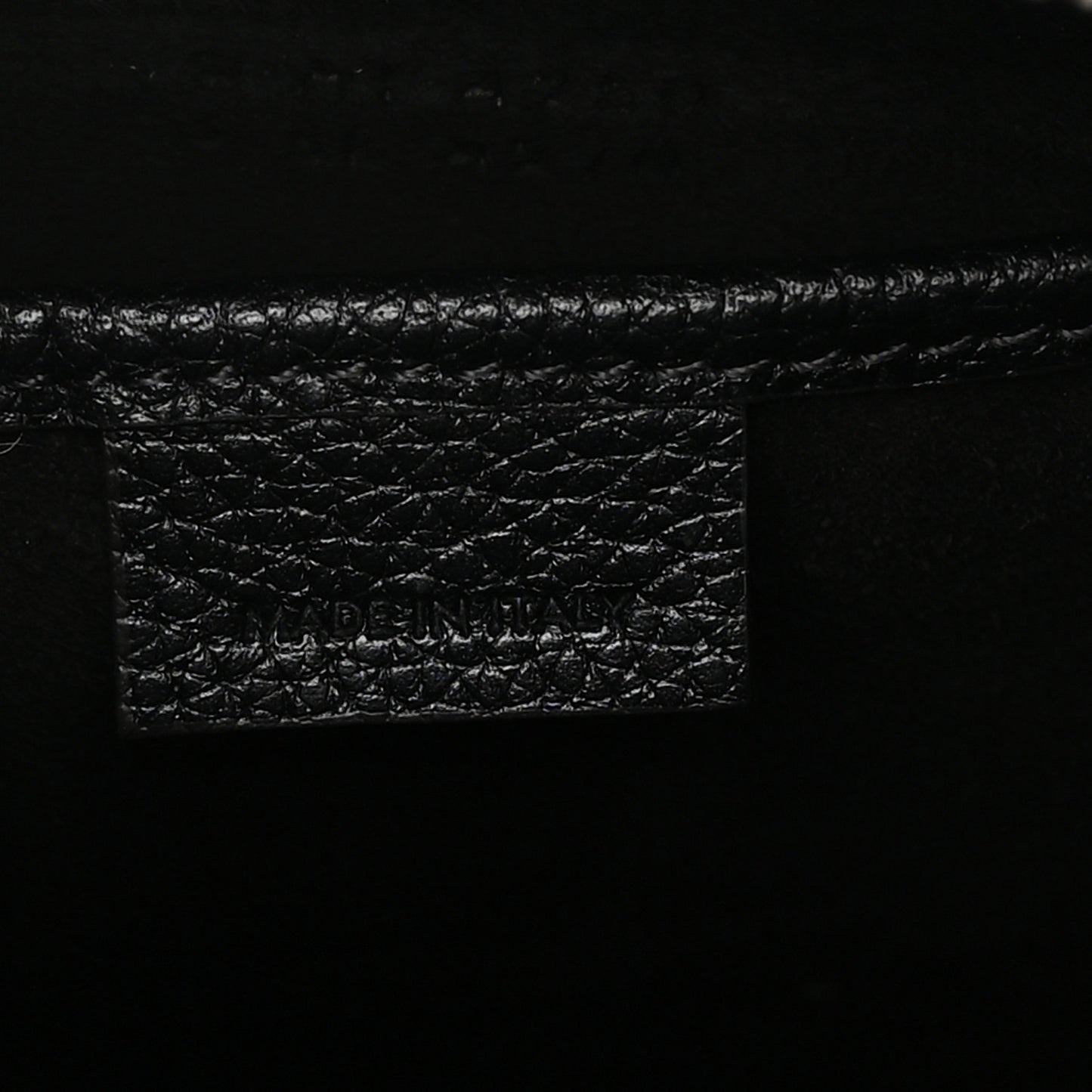 Drummed Calfskin Nano Luggage Black