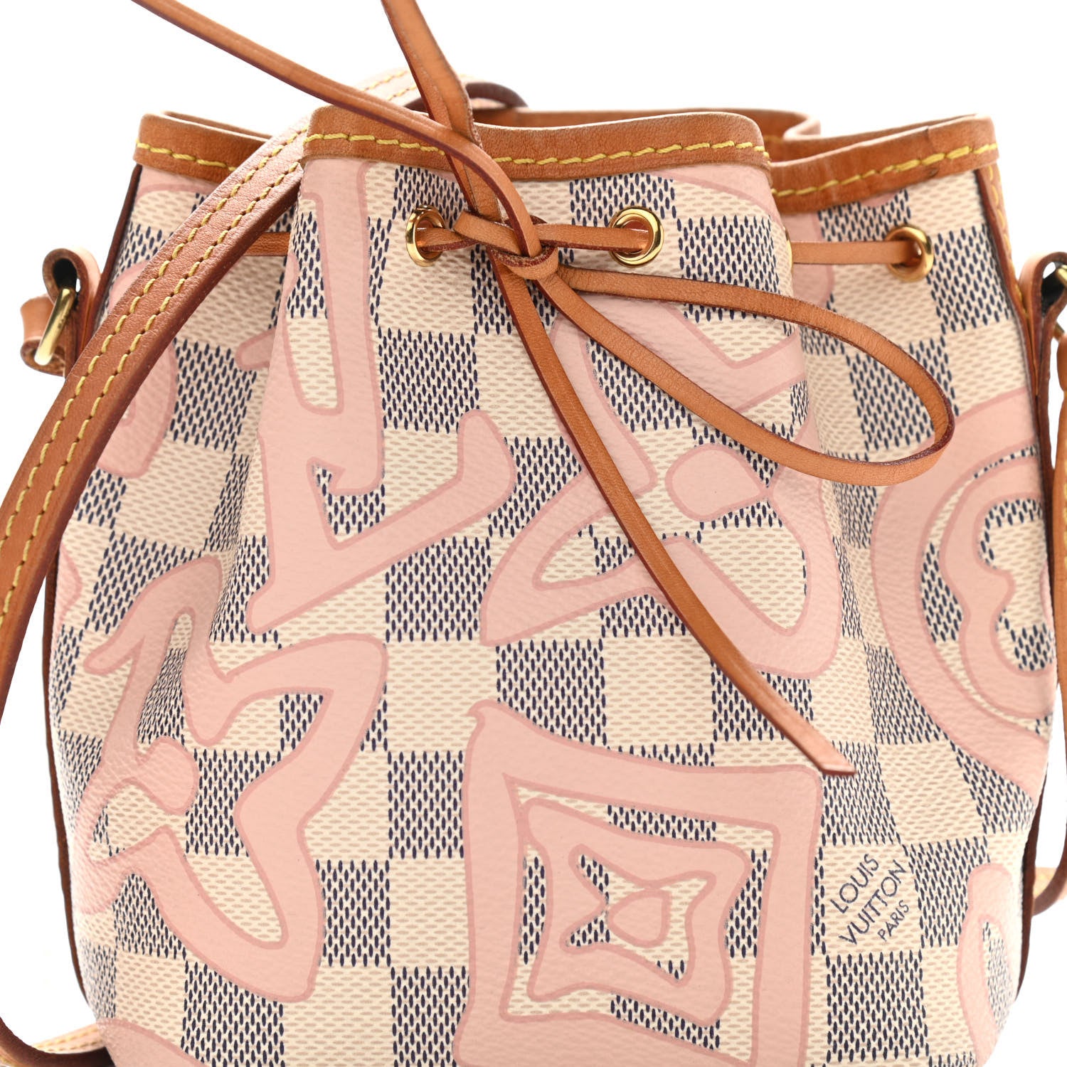 Louis Vuitton Damier Azur Tahitienne Nano Noe Rose Ballerine 8 of 11