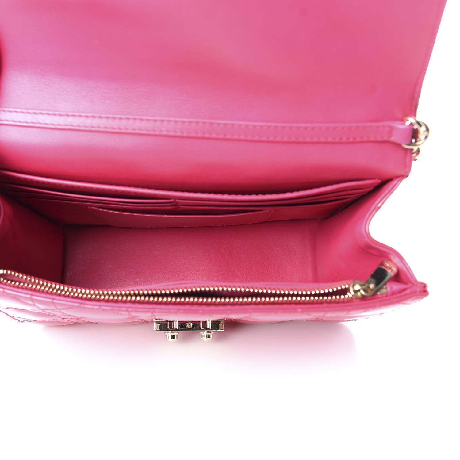 Christian Dior Patent Cannage Miss Dior Promenade Pouch Fuchsia 5 of 10