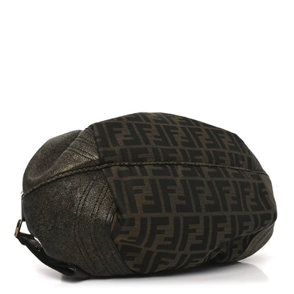 Fendi Zucca Goatskin Spy Bowler Tobacco Bronzo 8 of 23