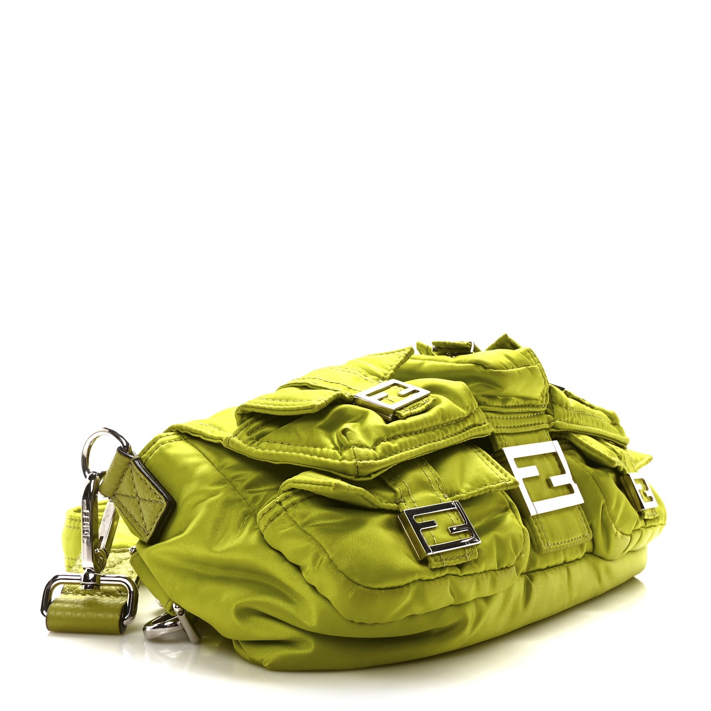 Econyl Cuoio Romano Multipocket Baguette Wasabi