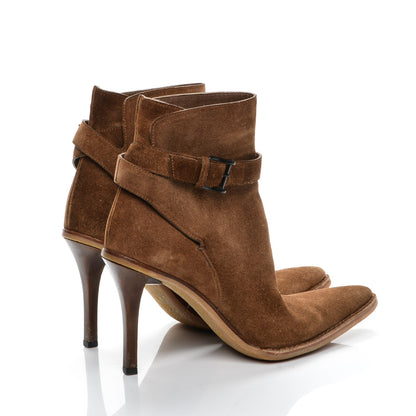 Gucci Suede Buckle Ankle Boots Boots 8 Brown 4 of 10