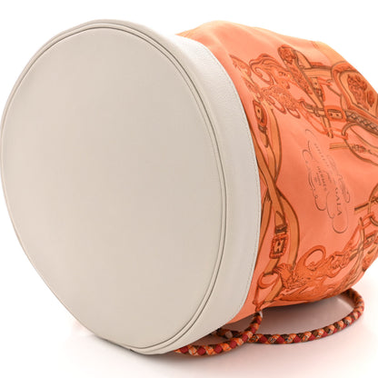 Hermes Silk Soie Cool Bridges de Gala Soft Red Pearl Grey 9 of 9