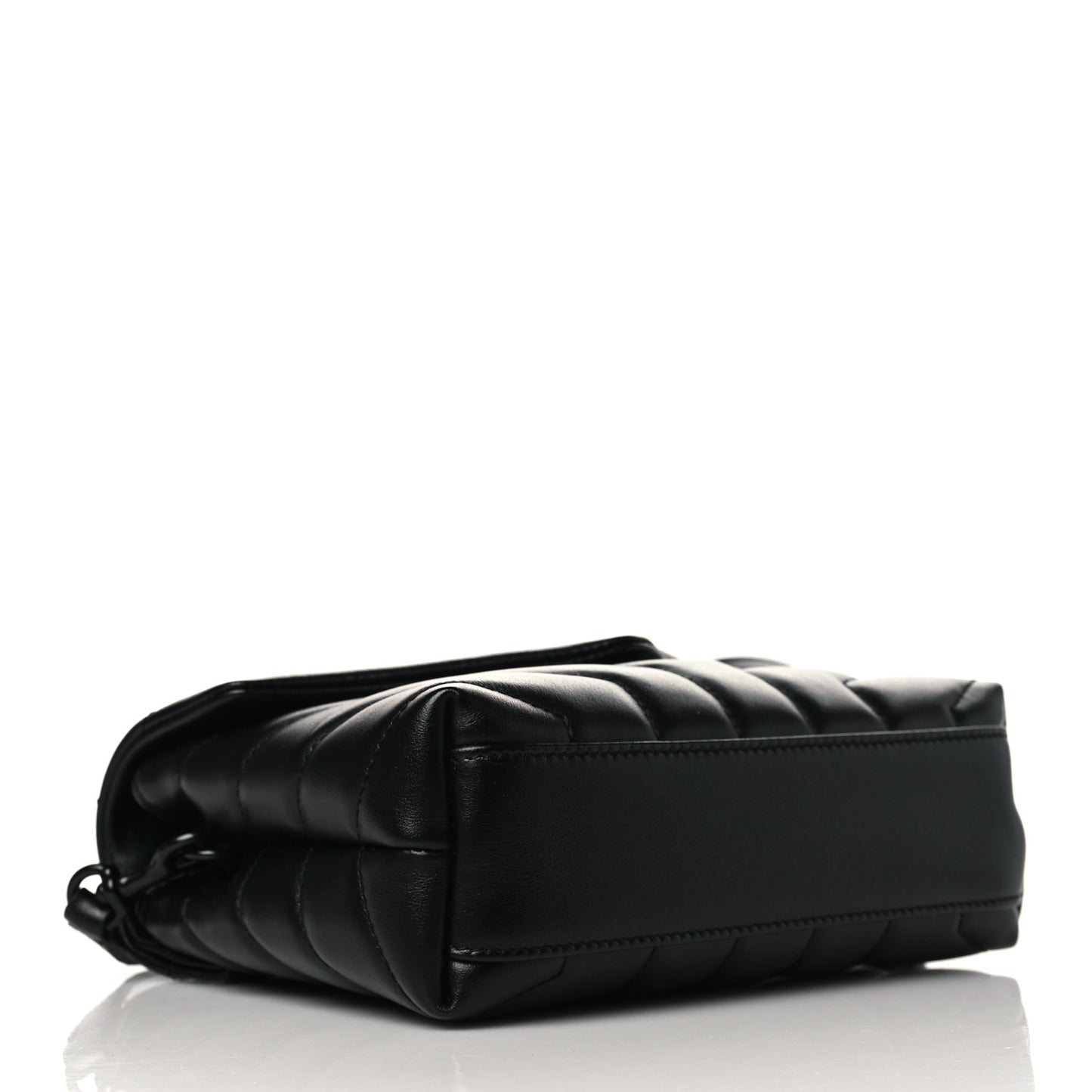 Calfskin Y Quilted Monogram Toy Loulou Crossbody Bag Black