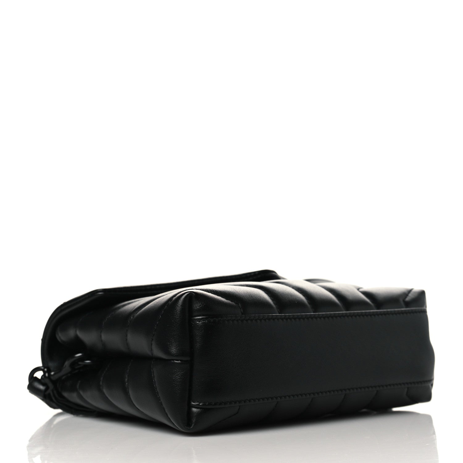 Saint Laurent Calfskin Y Quilted Monogram Toy Loulou Crossbody Bag Black 4 of 9