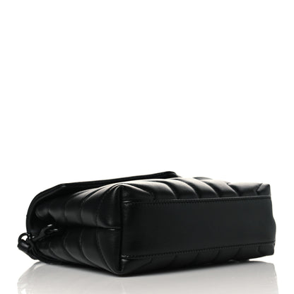 Saint Laurent Calfskin Y Quilted Monogram Toy Loulou Crossbody Bag Black 4 of 9