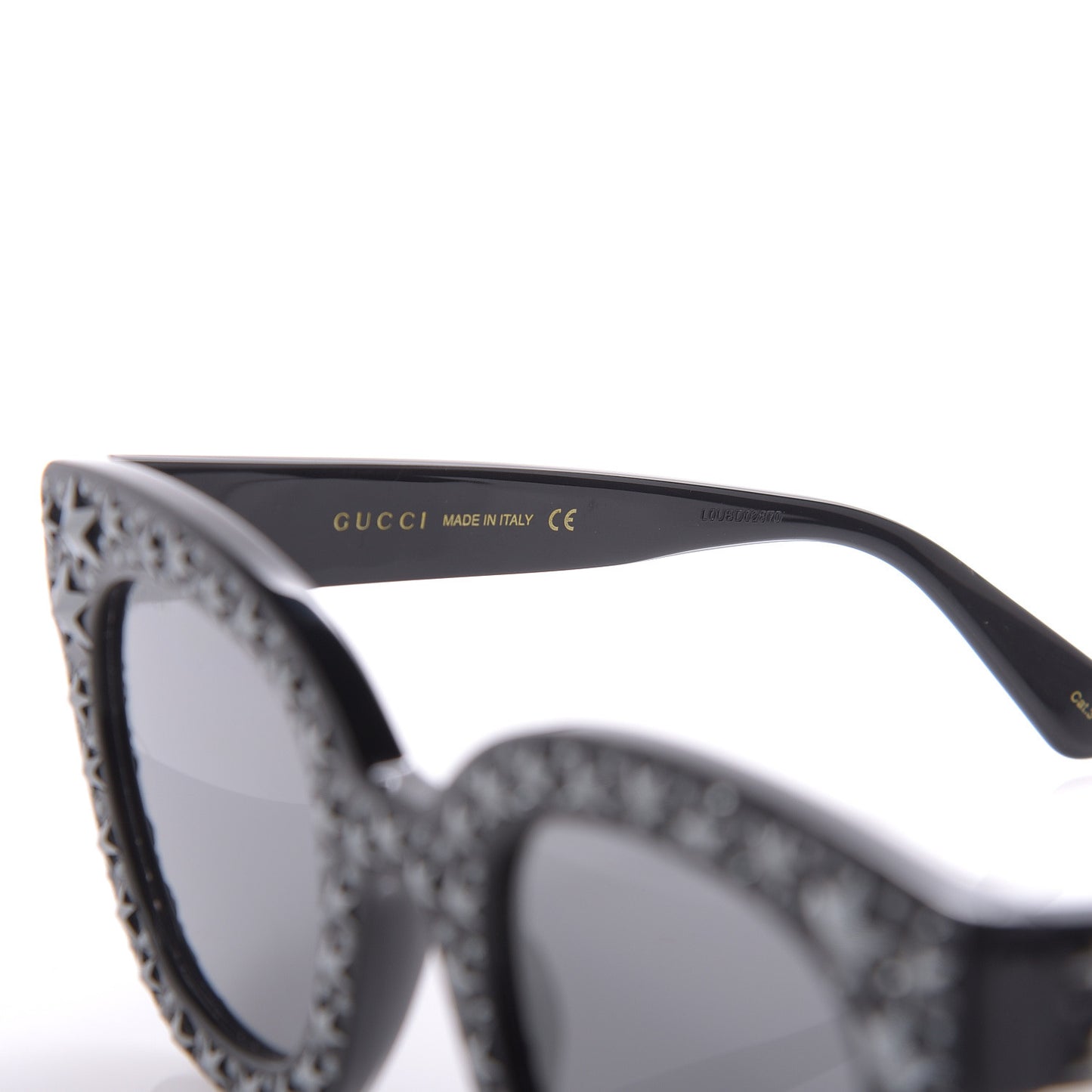 Acetate Stars Cat Eye Sunglasses GG0116S Black