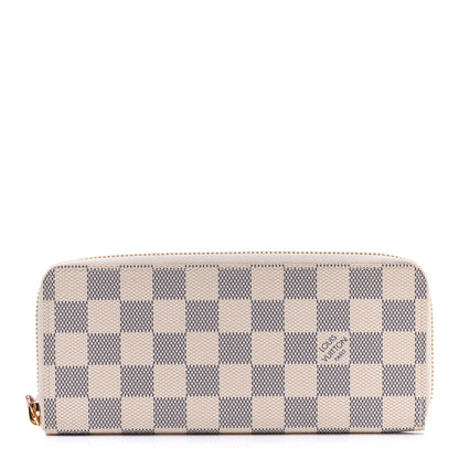 Louis Vuitton Damier Azur Clemence Wallet Rose Ballerine 1 of 8