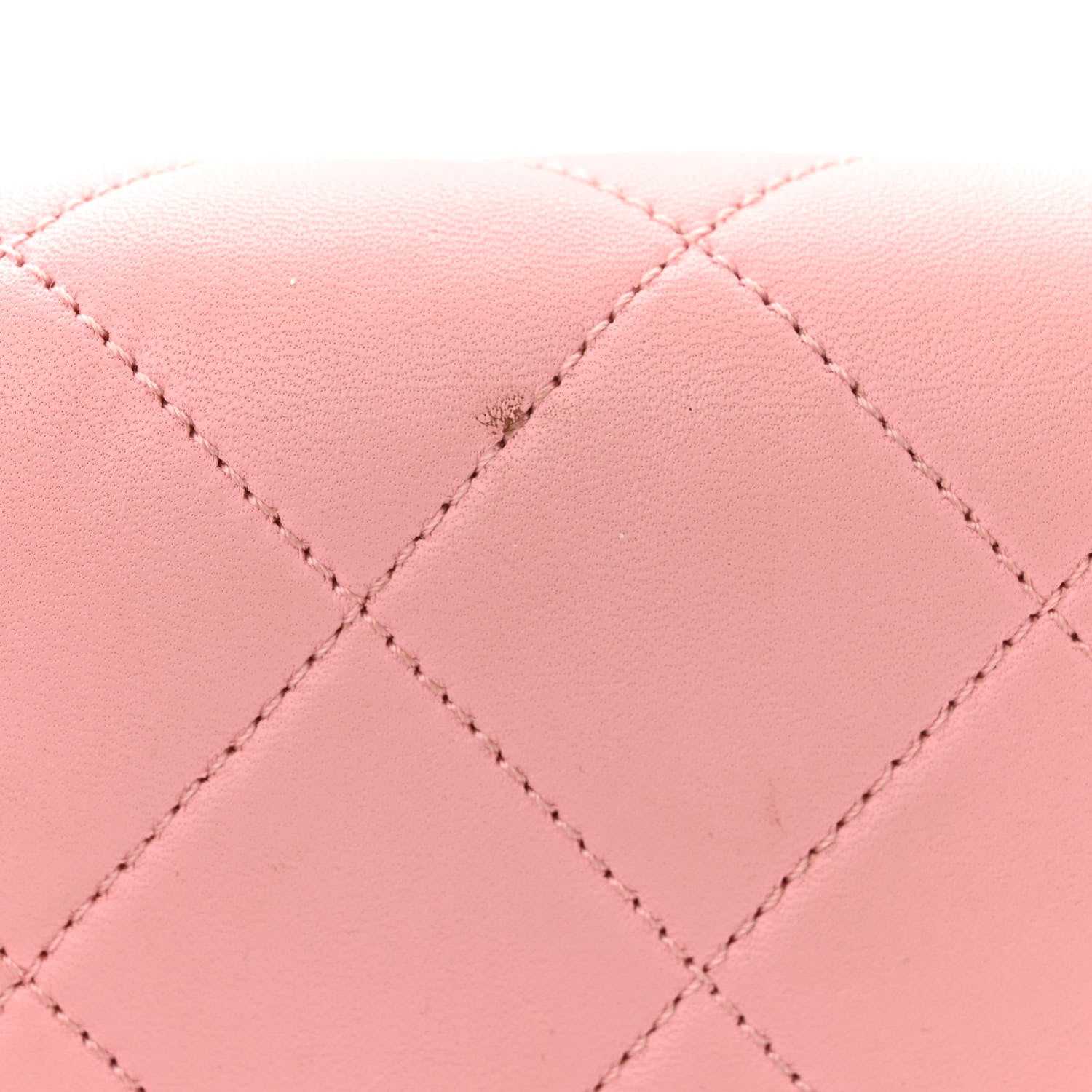 Chanel Lambskin Quilted Resin Bi-Color Chain Flap Bag Pink 12 of 13