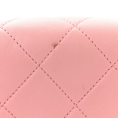 Chanel Lambskin Quilted Resin Bi-Color Chain Flap Bag Pink 12 of 13