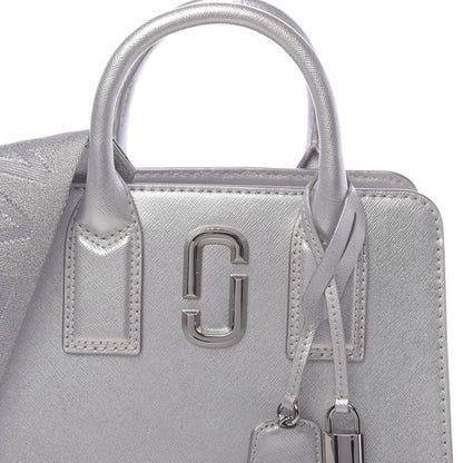 Marc Jacobs Metallic Saffiano Little Big Shot Tote Silver 8 of 10