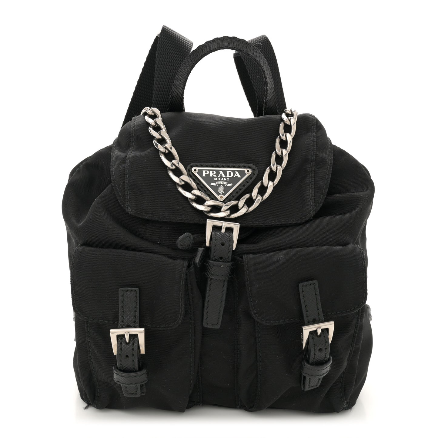 Nylon Vela Mini Crossbody Backpack Black