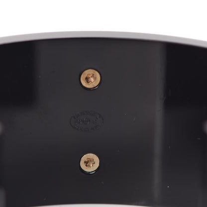 Chanel Resin Pearl CC Cuff Bracelet Black Pearly White 4 of 5