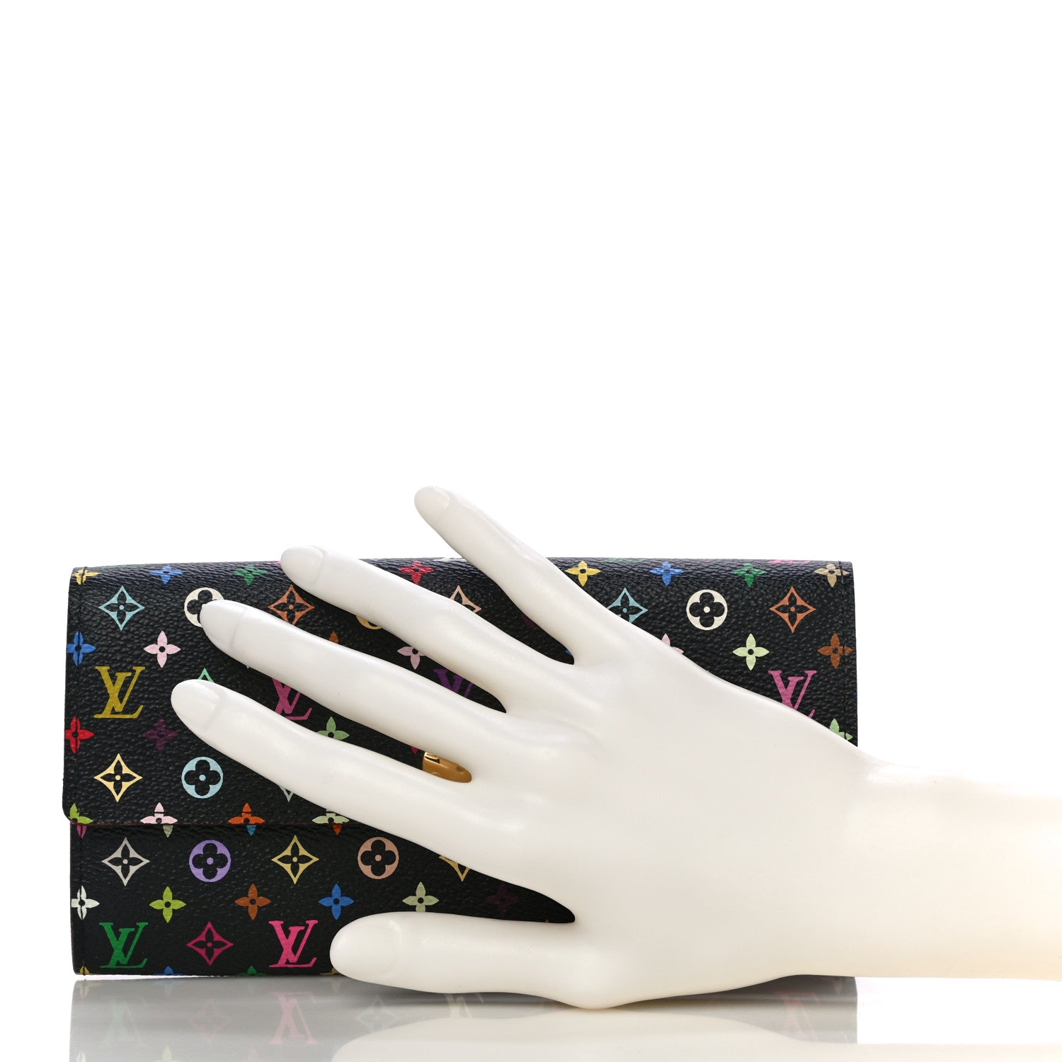 Louis Vuitton Monogram Multicolor Sarah Wallet Black Grenade 2 of 11