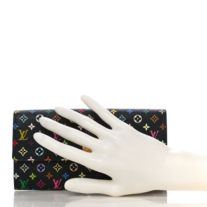 Louis Vuitton Monogram Multicolor Sarah Wallet Black Grenade 2 of 11