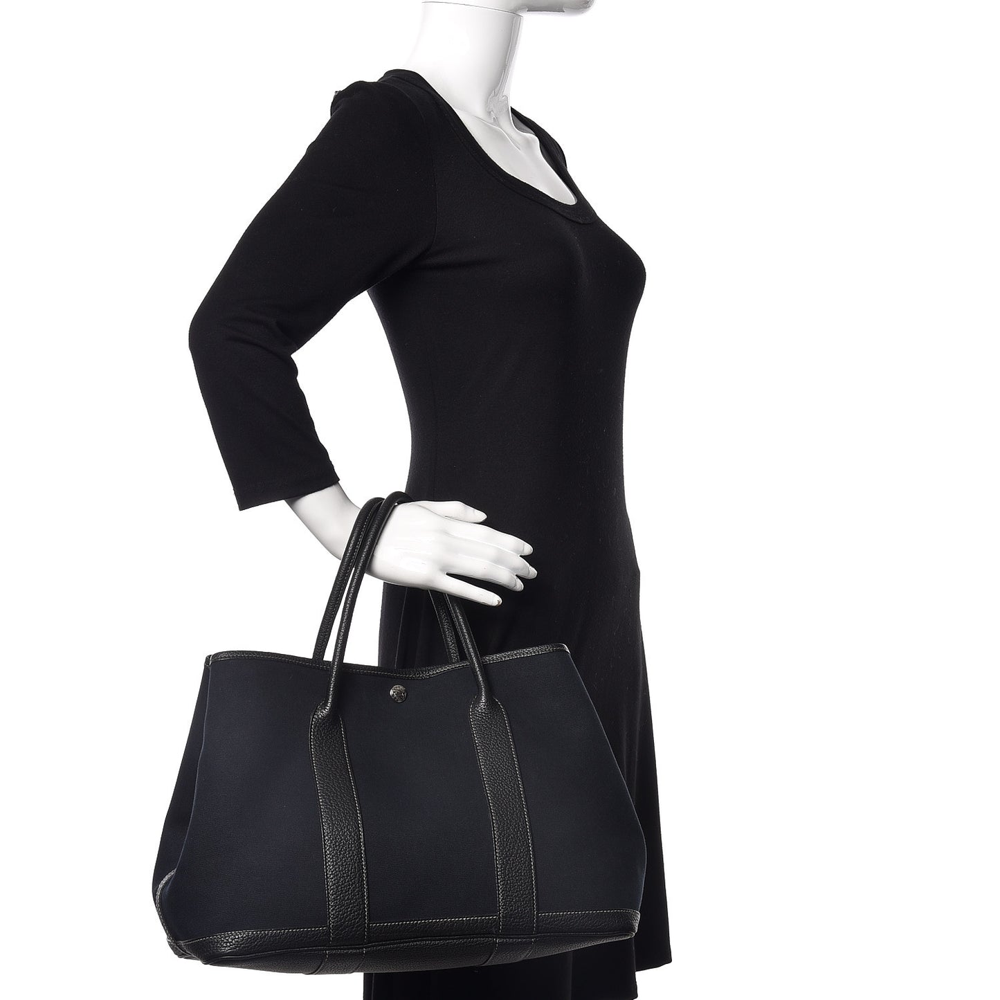 Toile Negonda Garden Party Tote 36 MM Bleu Marine Black