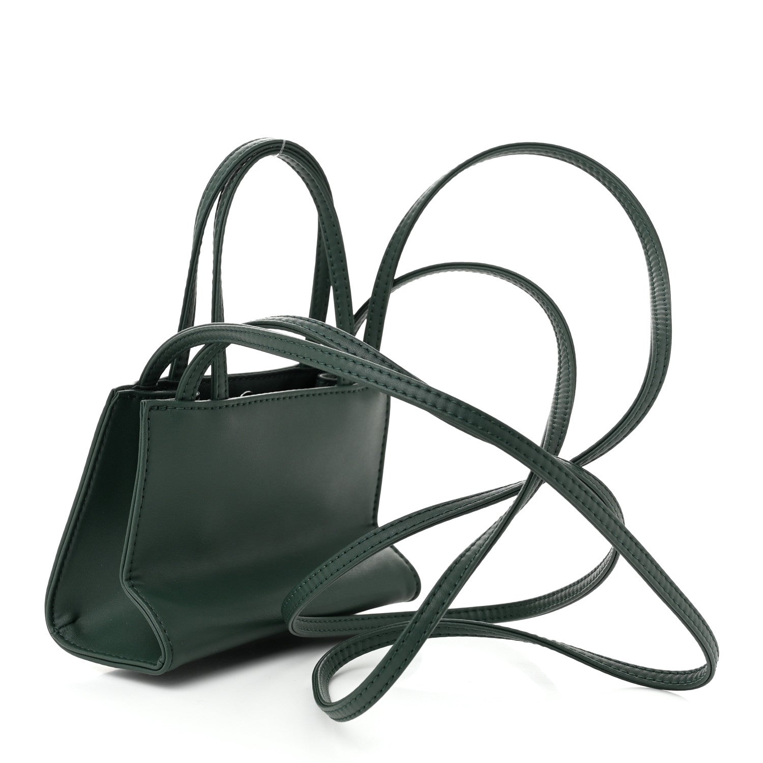 Telfar Vegan Leather Small Shopping Bag Dark Olive 3 of 10