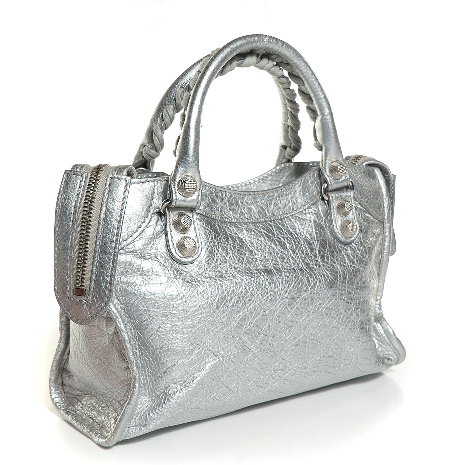 Balenciaga Agneau Giant 12 Silver Hardware Mini City Gris Aluminum 4 of 10