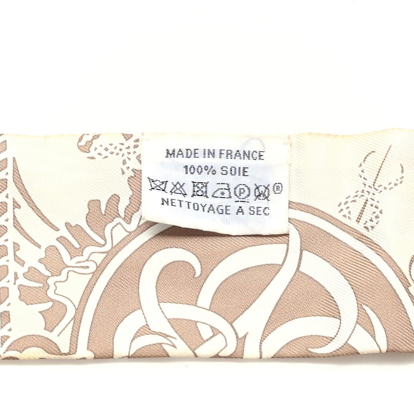 Silk Ex-Libris Twilly Creme Orange Beige