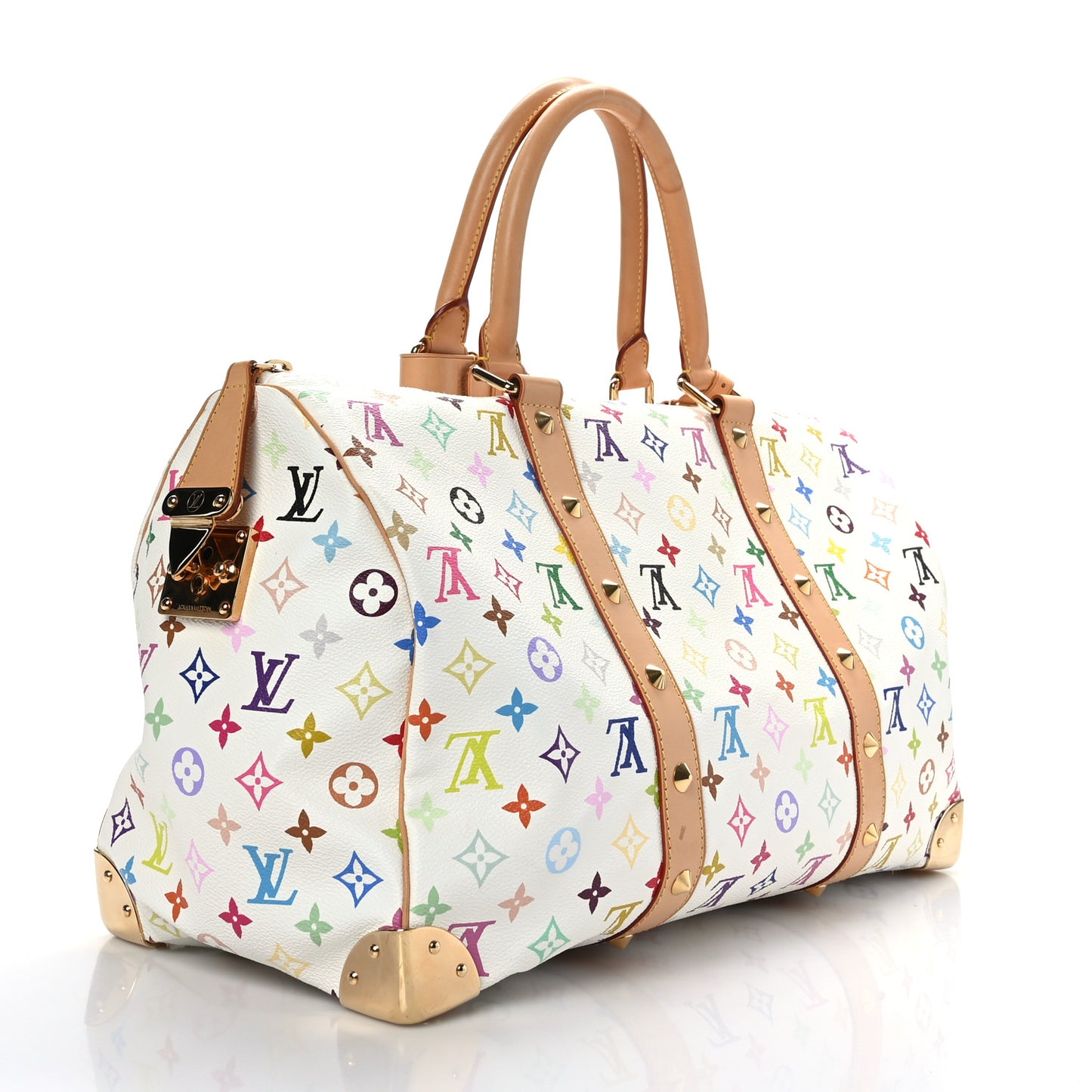 Monogram Multicolor Keepall 45 White