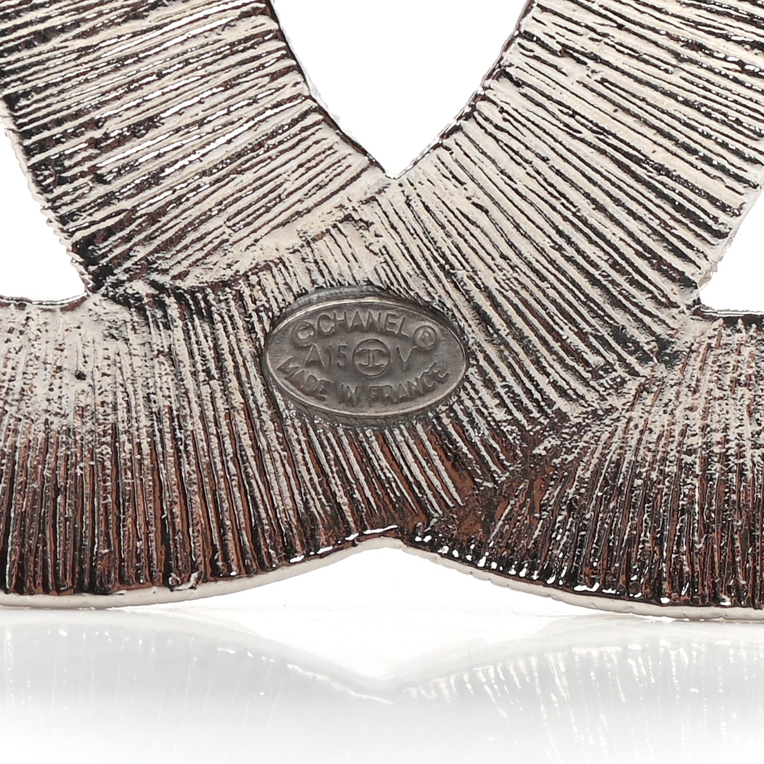 Chanel Baguette Crystal CC Brooch Silver 5 of 5