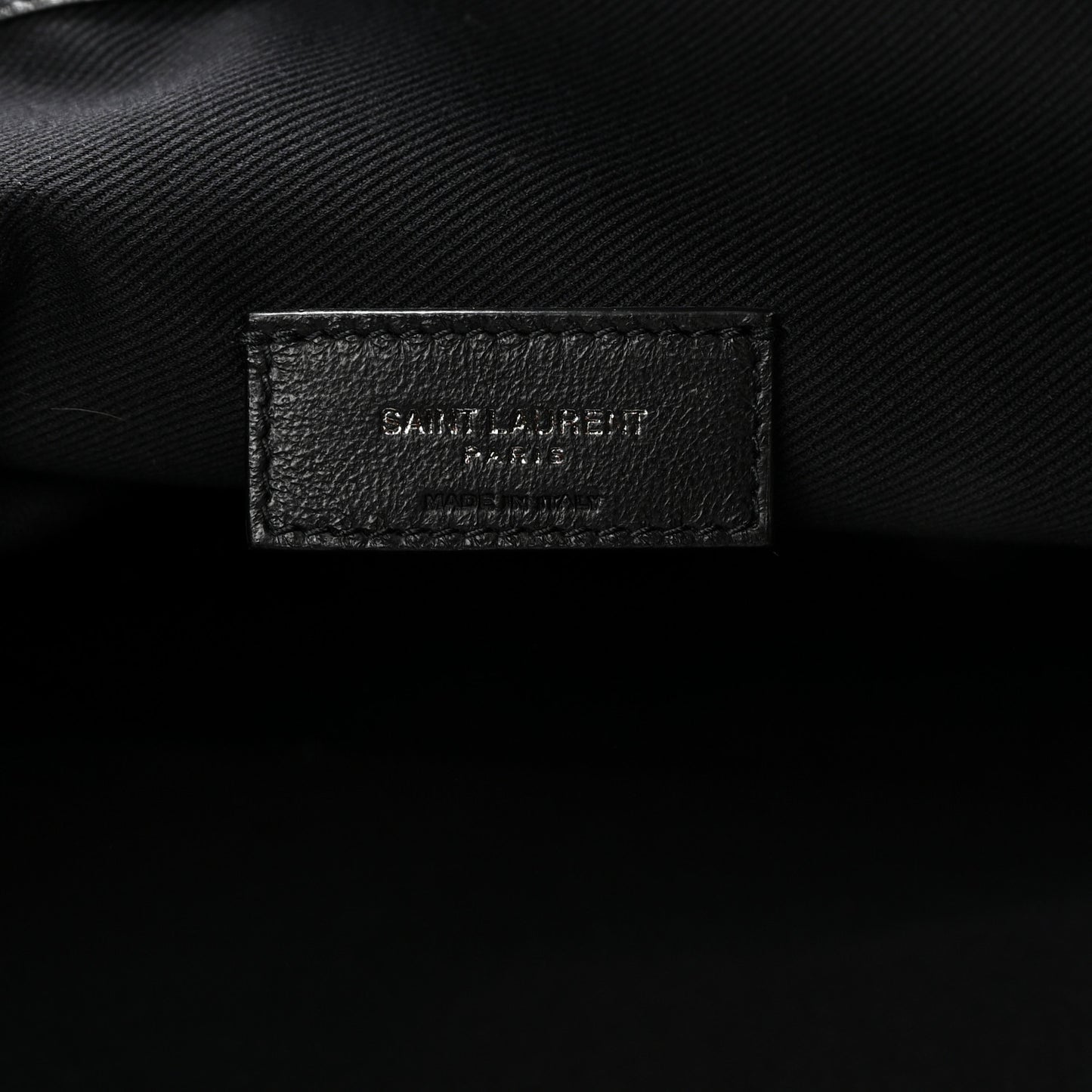 Calfskin Debossed Teddy Shopping Bag Black