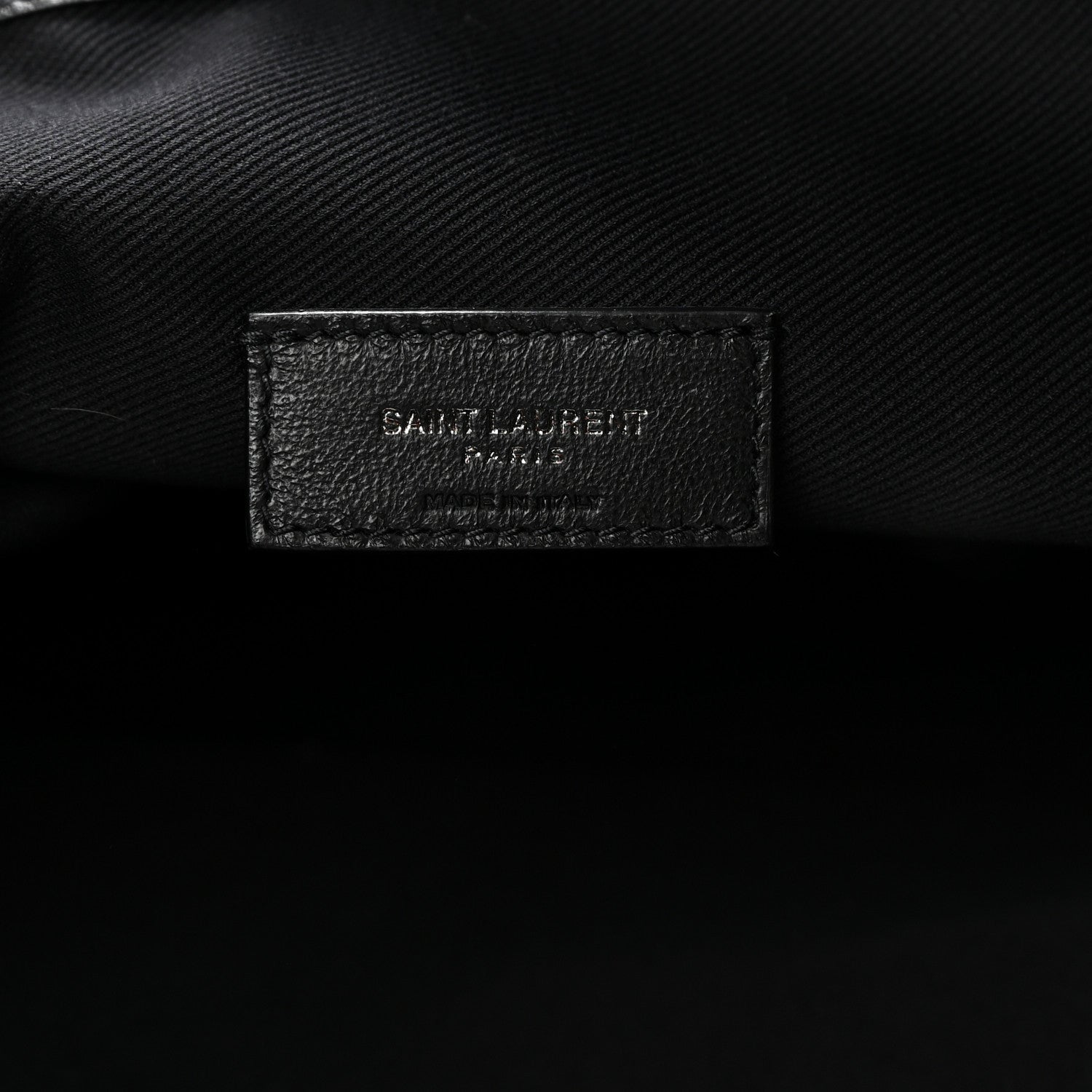 Saint Laurent Calfskin Debossed Teddy Shopping Bag Black 7 of 10