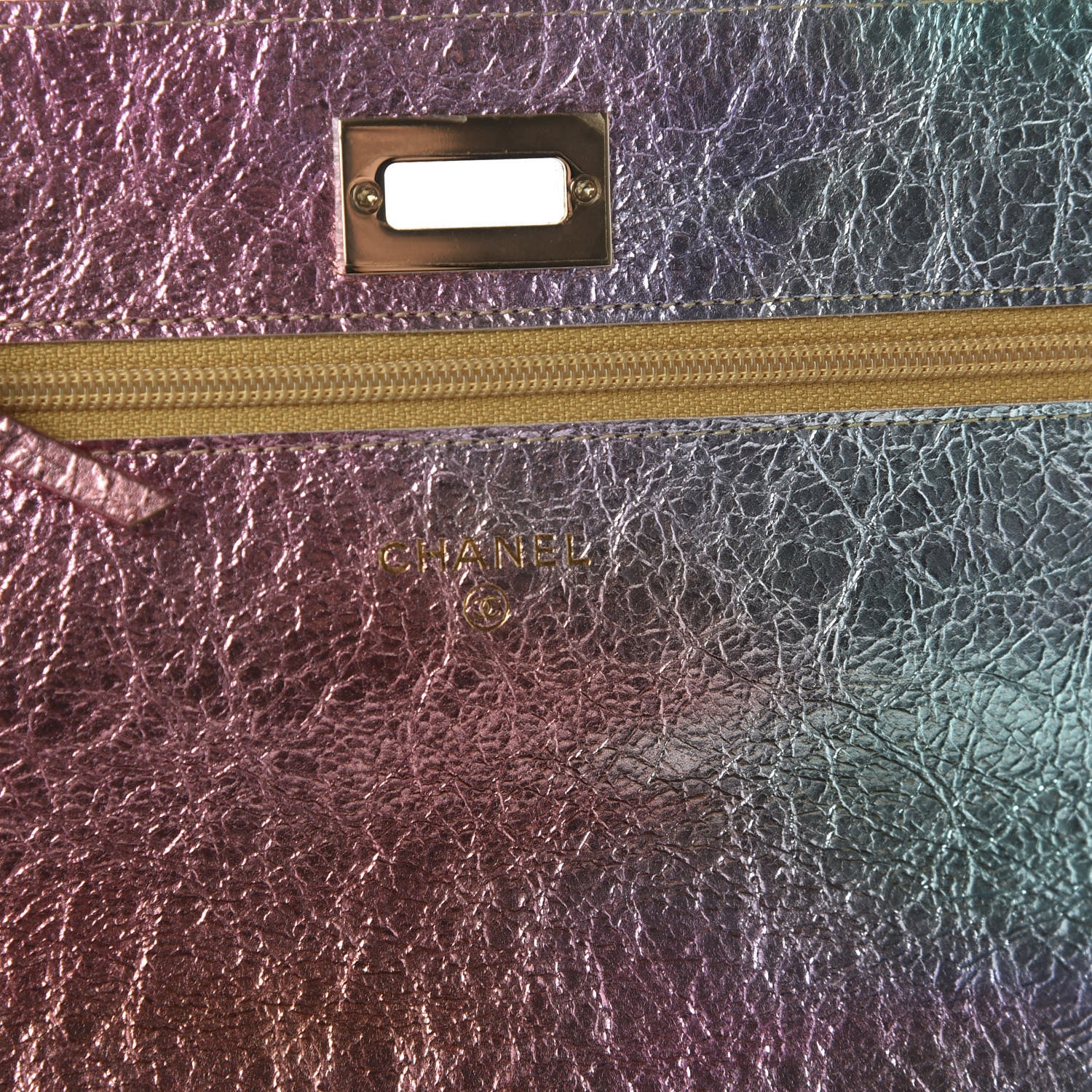 Chanel Metallic Goatskin Quilted 2.55 Reissue Wallet on Chain WOC Multicolor 8 of 11