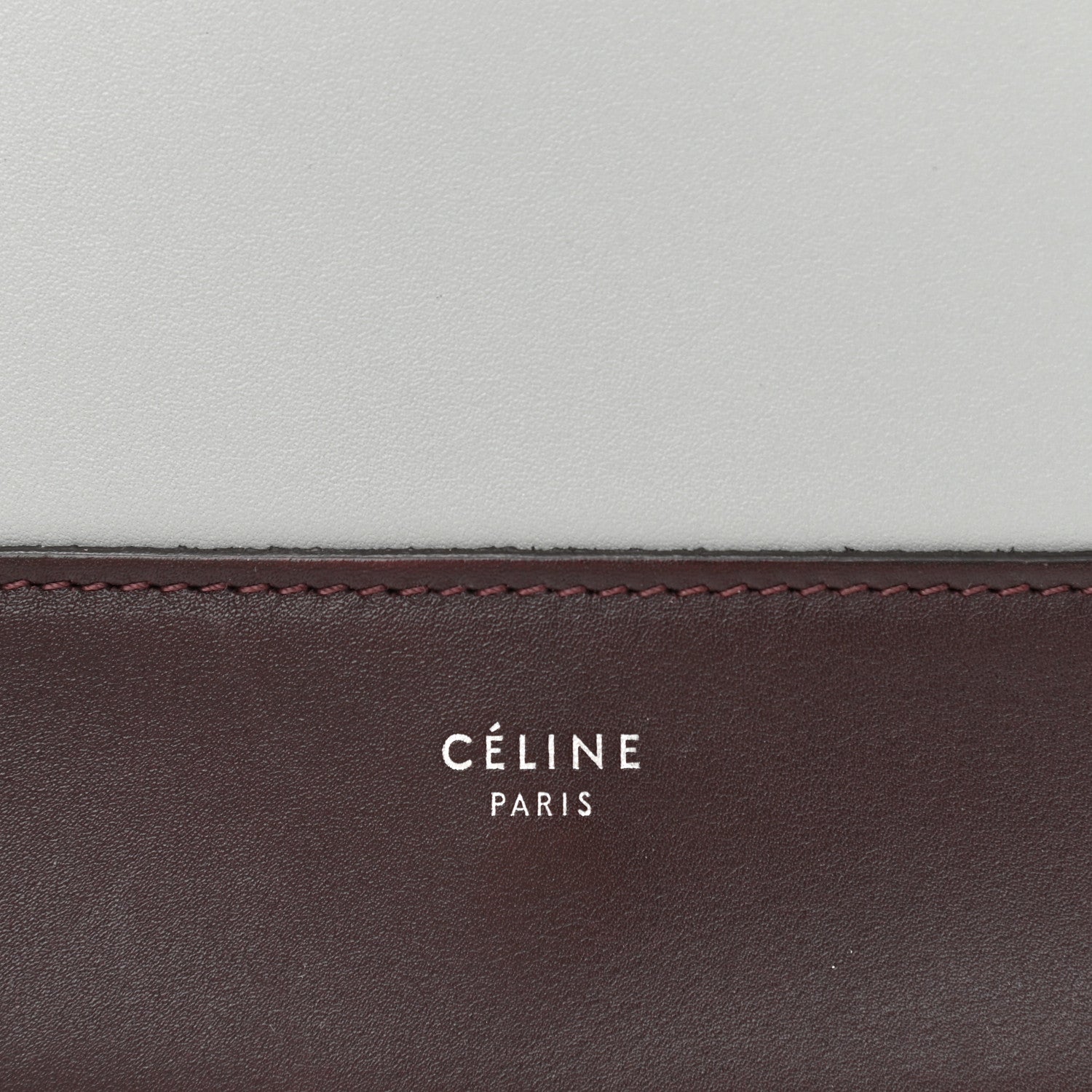 Celine Shiny Smooth Calfskin Medium Frame Shoulder Bag Burgundy Pearl Blue 6 of 8