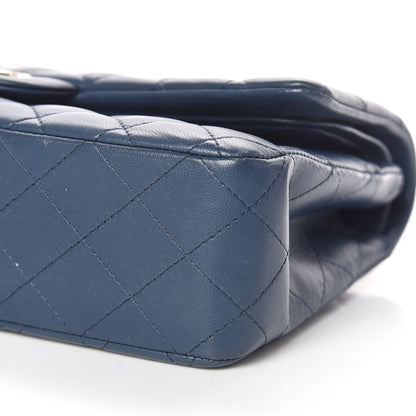 Chanel Lambskin Quilted Medium Double Flap Blue 6 of 10
