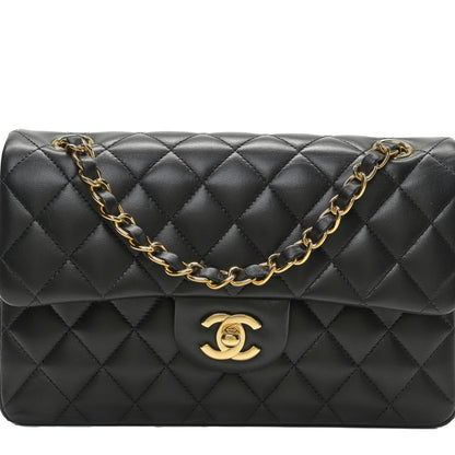 Chanel Lambskin Quilted Small Double Flap Black 7 of 14