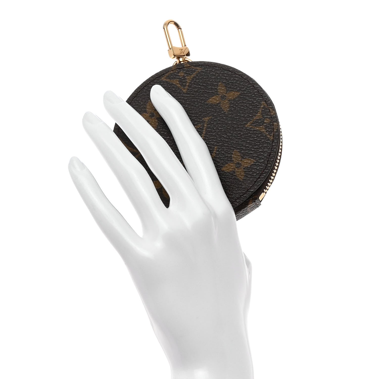 Louis Vuitton Monogram OnTheGo East West Round Coin Purse Red 2 of 6
