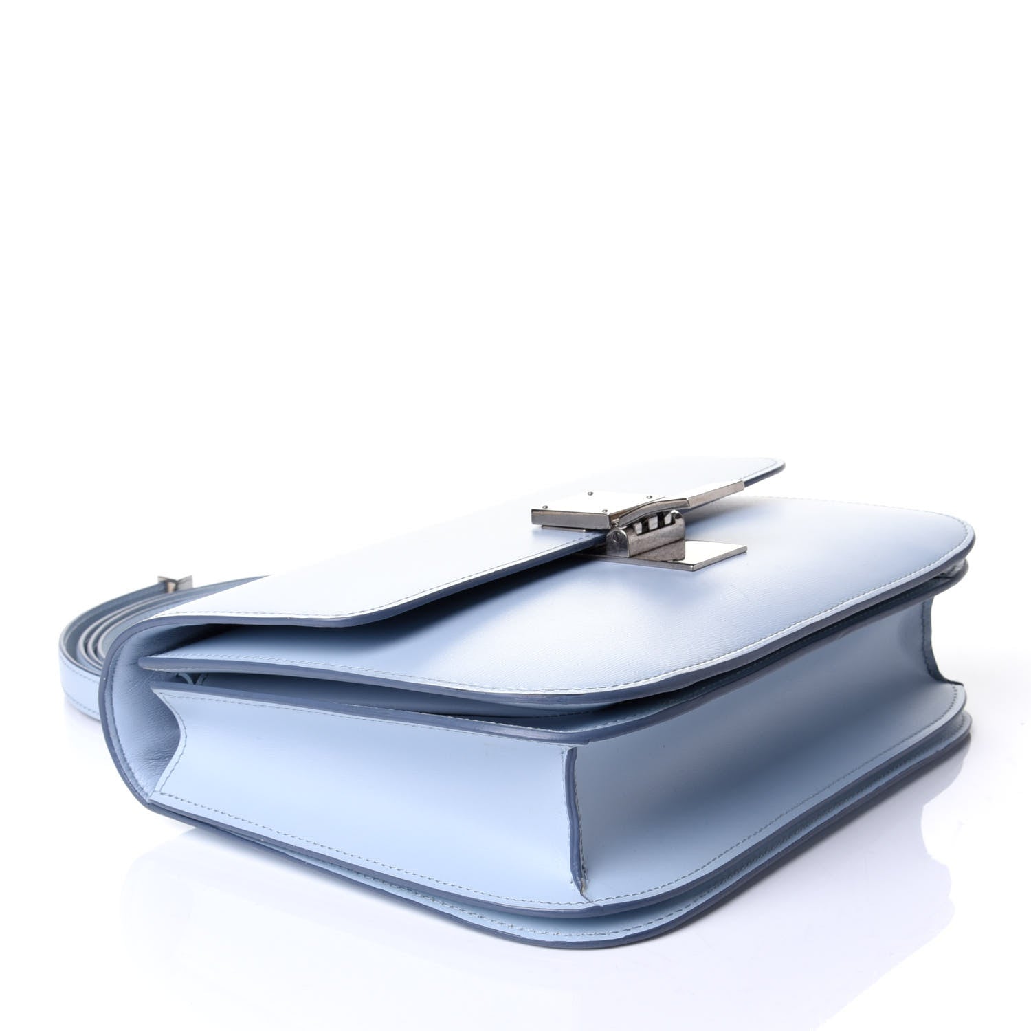 Celine Box Calfskin Medium Classic Box Flap Bag Pale Blue 3 of 5